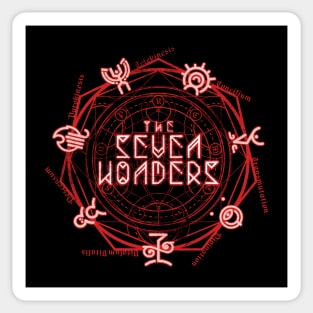 The Seven Wonders - devil red Sticker